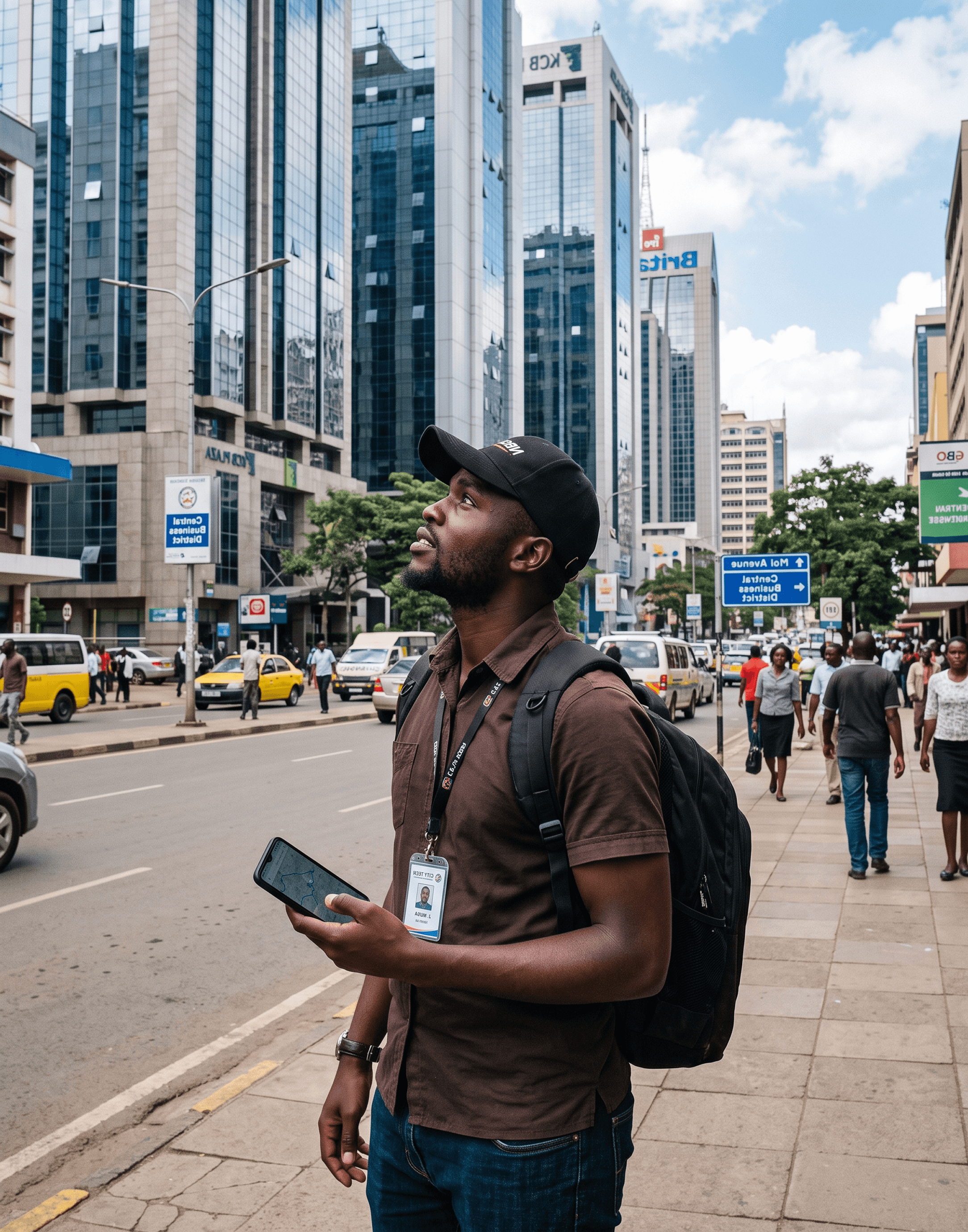 Field agent verifying an address